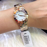 Marc Jacobs Mini Amy White Dial Rose Gold Steel Strap Watch for Women - MBM3078 Authentic Buy Shop Now