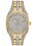 Bulova Phantom Crystal Silver Dial Two Tone Steel Strap Watch for Men - 98B323 Authentic Buy Shop Now