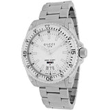 Gucci Dive Quartz White Dial Silver Steel Strap Watch for Men - YA136302 Authentic Buy Shop Now