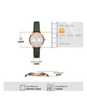 Emporio Armani Pro Planet Analog Silver Dial Green Leather Strap Watch For Women - AR11517 Authentic Buy Shop Now