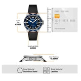 Emporio Armani Diver Three-Hand Quartz Blue Dial Blue Leather Strap Watch For Men - AR11516