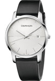 Calvin Klein City White Dial Black Leather Strap Watch for Men - K2G2G1CD Authentic Buy Shop Now
