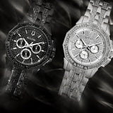 Bulova Octova Chronograph Black Crystal Dial Black Steel Strap Watch for Men - 98C134 Authentic Buy Shop Now