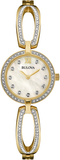 Bulova Crystal Collection Mother of Pearl Dial Gold Steel Strap Watch for Women - 98L225 Authentic Buy Shop Now