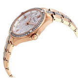 Bulova Crystal Collection Silver Dial Rose Gold Steel Strap Watch for Women - 98L229 Authentic Buy Shop Now