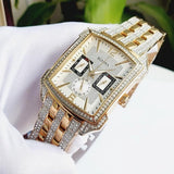 Bulova Crystal Chronograph White Dial Two Tone Steel Strap Watch for Men - 98C109 Authentic Buy Shop Now