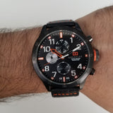 Tommy Hilfiger Trent Multifunction Black Dial Black Leather Strap Watch for Men - 1791136 Authentic Buy Shop Now