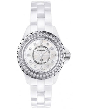 Chanel J12 Quartz Diamonds White Dial White Steel Strap Watch for Women - J12 H3110 Authentic Buy Shop Now