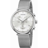 Calvin Klein High Noon Silver Dial Silver Mesh Bracelet Watch for Men - K8M27126 Authentic Buy Shop Now