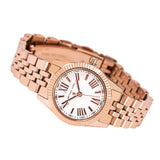 Michael Kors Lexington Quartz White Dial Rose Gold Steel Strap Watch For Women - MK3230 Authentic Buy Shop Now