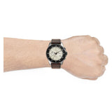 Fossil Dillinger Chronograph White Dial Brown Leather Strap Watch for Men - FS5674 Authentic Buy Shop Now