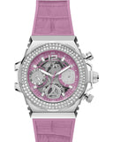 Guess Fusion Chronograph Pink Dial Pink Leather Strap Watch for Women - GW0553L1 Authentic Buy Shop Now