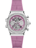Guess Fusion Chronograph Pink Dial Pink Leather Strap Watch for Women - GW0553L1 Authentic Buy Shop Now