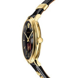 Versace V-Circle Manifesto Edition Black Dial Black Leather Strap Watch for Men - VBQ050017 Authentic Buy Shop Now
