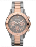 Marc Jacobs Marc Chronograph Grey Dial Two Tone Steel Strap Watch for Men - MBM3157 Authentic Buy Shop Now