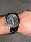Burberry Endurance Chronograph Quartz Black Dial Black Steel Strap Watch For Men - BU9801 Authentic Buy Shop Now