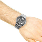 Emporio Armani Classic Chronograph Black Dial Silver Steel Strap Watch For Men - AR2434 Authentic Buy Shop Now