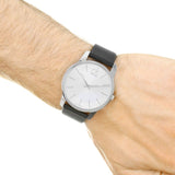 Calvin Klein City White Dial Black Leather Strap Watch for Men - K2G2G1CD Authentic Buy Shop Now