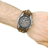Fossil Coachman Chronograph Black Dial Brown Leather Strap Watch for Men - CH2891 Authentic Buy Shop Now