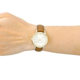 Burberry The Classic Champagne Gold Dial Brown Leather Strap Watch for Women - BU10101 Authentic Buy Shop Now