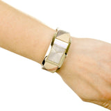 Burberry Pioneer Champagne Dial Haymarket Beige Leather Strap Watch for Women - BU9407 Authentic Buy Shop Now
