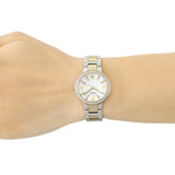 Fossil Virginia Silver Dial Two Tone Steel Strap Watch for Women - ES3503 Authentic Buy Shop Now