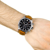 Michael Kors Gage Chronograph Quartz Black Dial Brown Leather Strap Watch For Men - MK8333 Authentic Buy Shop Now