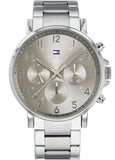 Tommy Hilfiger Chronograph Grey Dial Silver Steel Strap Watch for Men - 1710382 Authentic Buy Shop Now
