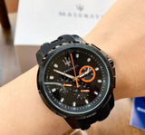 Maserati SFIDA Chronograph Quartz Stainless Steel Black Dial Watch For Men - R8851123007 Authentic Buy Shop Now