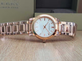 Burberry The City White Dial Rose Gold Steel Strap Watch for Women - BU9204 Authentic Buy Shop Now