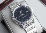 Tissot Classic Carson Powermatic 80 Black Dial Silver Steel Strap Watch For Men - T085.407.11.051.00 Authentic Buy Shop Now