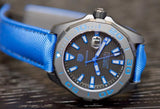 Tag Heuer Aquaracer Calibre 5 Automatic Titanium Black Dial Blue Nylon Strap Watch for Gents - WAY208B.FC6382 Authentic Buy Shop Now