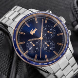 Lacoste Boston Chronograph Blue Dial Silver Steel Strap Watch for Men - 2011081 Authentic Buy Shop Now