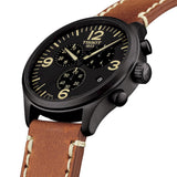Tissot T Sport Chrono XL Black Dial Brown Leather Strap Watch For Men - T116.617.36.057.00 Authentic Buy Shop Now