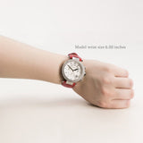 Michael Kors Parker Silver Dial Red Leather Strap Watch for Women - MK2278 Authentic Buy Shop Now