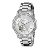 Fossil Architect Automatic Silver Dial Silver Steel Strap Watch for Women - ME3057 Authentic Buy Shop Now