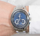 Maserati Traguardo Chronograph 45mm Blue Dial Stainless Steel Watch For Men - R8873612014 Authentic Buy Shop Now