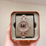 Michael Kors Sofie Crystals Glitz Rose Gold Dial Two Tone Steel Strap Watch For Women - MK4446 Authentic Buy Shop Now