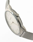 Calvin Klein Minimal Silver Dial Silver Mesh Bracelet Watch for Men - K3M21126 Authentic Buy Shop Now