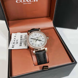 Coach Madison White Dial Black Leather Strap Watch for Women - 14503396 Authentic Buy Shop Now