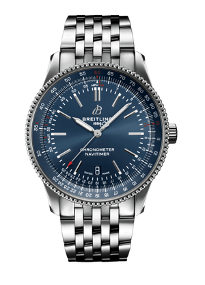 Breitling Navitimer Automatic 41mm Blue Dial Silver Steel Strap Watch for Men - A17326161C1A1 Authentic Buy Shop Now