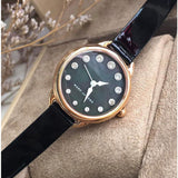 Marc Jacobs Betty Mother of Pearl Black Dial Black Leather Strap Watch for Women - MJ1513 Authentic Buy Shop Now
