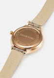 Swarovski Octea Nova Beige Dial Grey Leather Strap Watch for Women - 5649999 Authentic Buy Shop Now