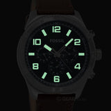 Fossil Brox Multifunction Green Dial Brown Leather Strap Watch for Men - BQ2801 Authentic Buy Shop Now