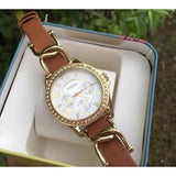 Fossil Riley Multifunction White Dial Orange Leather Strap Watch for Women - ES3723 Authentic Buy Shop Now