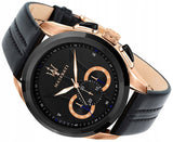 Maserati Traguardo 45mm Black Dial Watch Black Strap For Men - R8871612025 Authentic Buy Shop Now