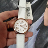 Fossil Cecile White Dial White Leather Strap Watch for Women - AM4486 Authentic Buy Shop Now