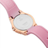 Guess Rose Gold Dial with Diamonds Pink Rubber Strap Watch For Women - W1053L3 Authentic Buy Shop Now