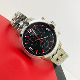 Tissot PRC 200 Asian Games Special Edition Black Dial Silver Steel Strap Watch For Men - T055.417.11.057.01 Authentic Buy Shop Now