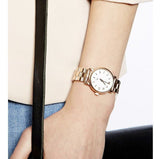 Marc Jacobs Baker White Dial Rose Gold Steel Strap Watch for Women - MBM3248 Authentic Buy Shop Now